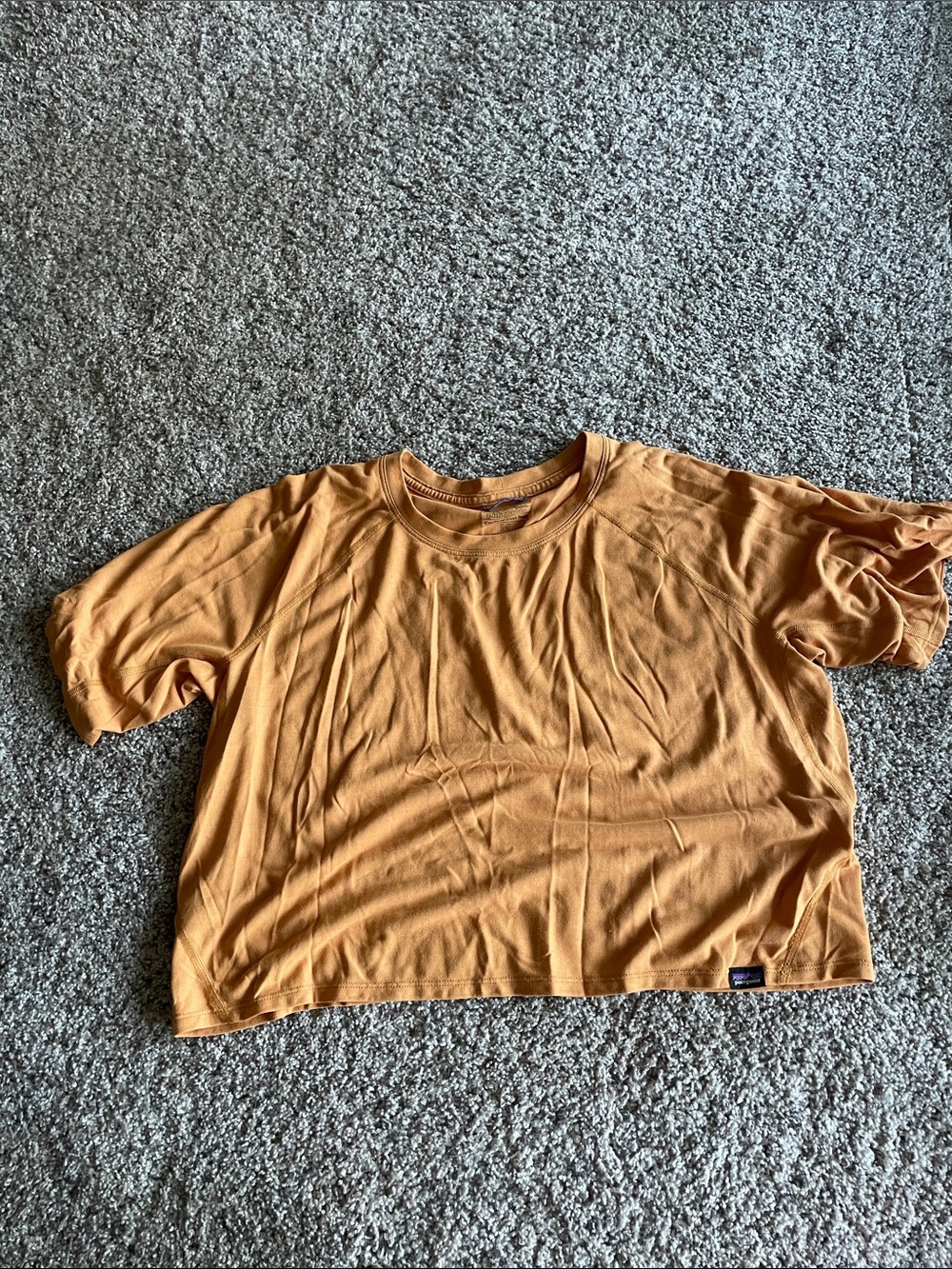 Patagonia Short-Sleeve capilene Tee in Mustard Yellow